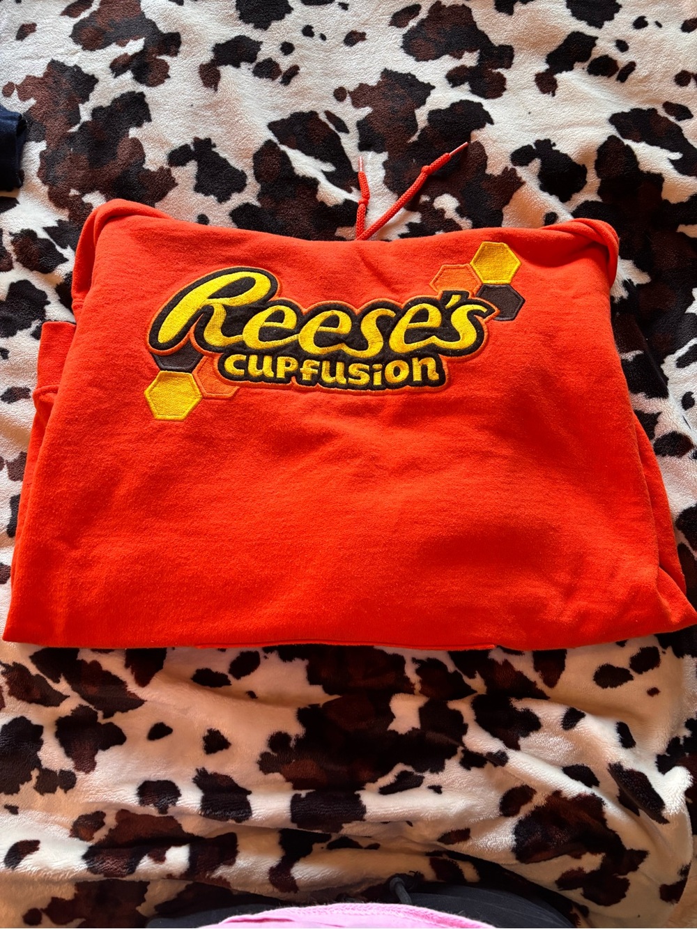 Gildan Orange Reese's Cupfusion Embroidered Hoodie from Hershey park